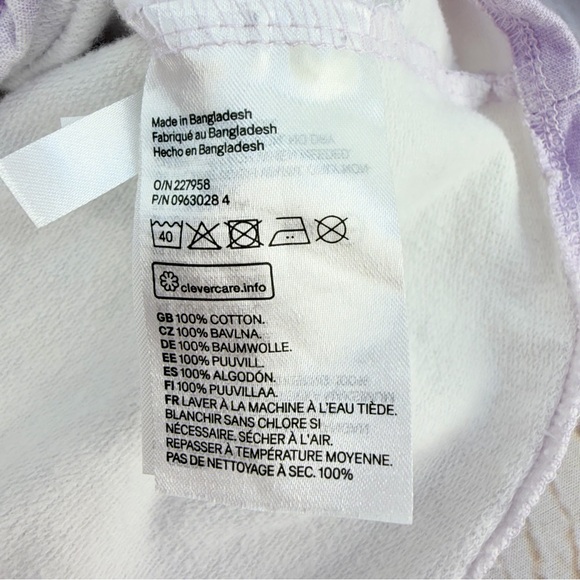 H&M Girls Purple Tie Dye Knot Front Sweatshirt US 14 Youth Cropped - Picture 12 of 15